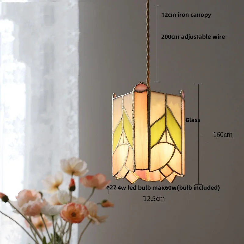 Afralia™ Cube LED Pendant Lamp Walnut Wood Glass Hanging Lights for Restaurant and Bedroom