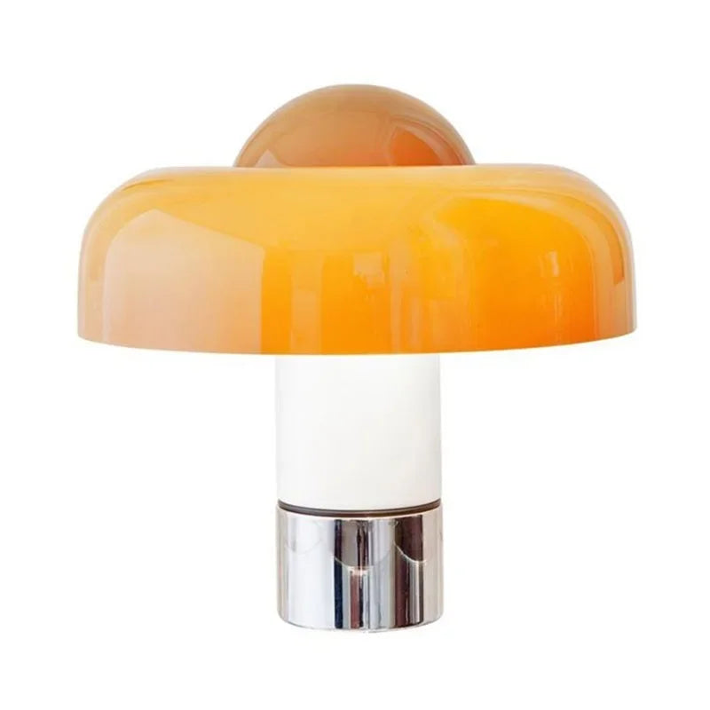 Modern Art Glass Hat Table Lamp for Bedroom, Postmodern Retro Decor