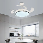 Remote Control LED Ceiling Fan with Retractable Blades for Living Room