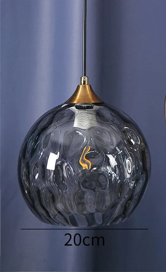 Glass Ball Pendant LED Chandelier for Bedroom Dining Room Kitchen