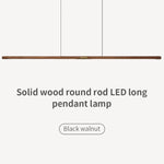 Walnut Pendant Lamp 220cm Solid Wood LED Dining Room Light Luxurious Living Room Light