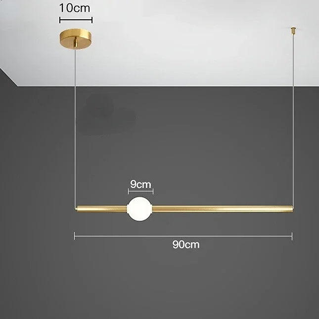 Glass Rod Pendant Light - Modern Long Hanging Lamp for Living Room, Bedroom & Shop
