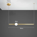 Glass Rod Pendant Light - Modern Long Hanging Lamp for Living Room, Bedroom & Shop