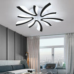 Modern Acrylic LED Chandelier Ceiling Light Fixture with RC Dimming – Indoor Plafon Lamp