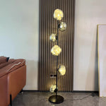 Nordic Glass Shade LED Floor Lamp for Minimalist Living Room & Bedroom