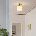 LED Resin Copper Ceiling Light Fixture for Aisle Porch Living Room