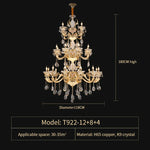 Elegant Crystal Chandelier for Living Room, Dining Room, and Bedroom