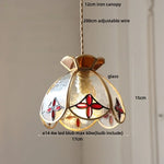 Afralia™ Tiffany Handcraft Glass Pendant Light - Japan Style Dining Room Hanging Lamp