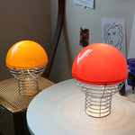 Nordic Glass Table Lamp Retro Metal Spring Design for Modern Living Spaces