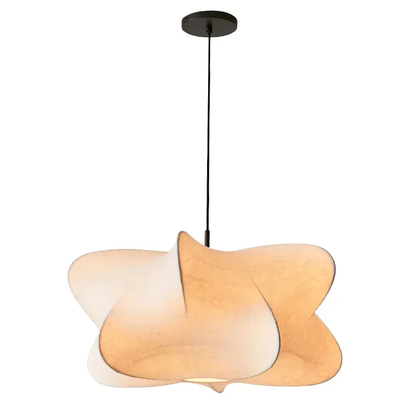 Silk Pendant Lamp Ceiling Light E27 Bulb Fixture