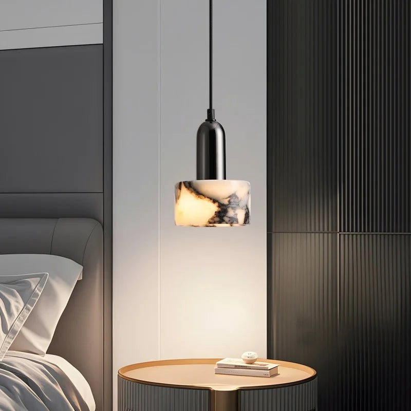 Marble LED Pendant Lights for Bedside Cafe Living Room Kitchen Loft