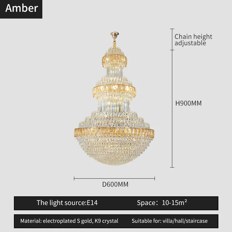 Crystal Chandelier: Luxury Lighting for Villa, Hotel, Office & Exhibitions
