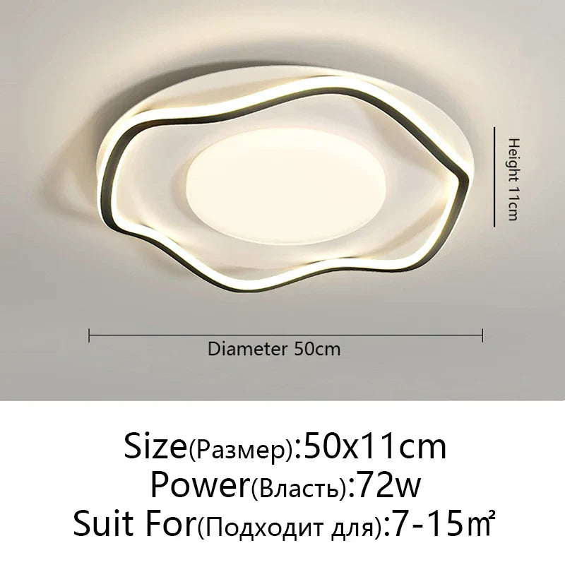 LED Chandelier: Minimalist Design for Bedroom, Dining Room, Living Room - Modern Ceiling Light