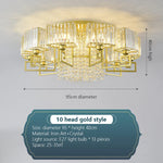 Luxury Crystal Ceiling Light for Living Room, Bedroom, Dining - Modern and Simple