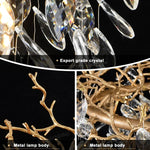 Luxury Crystal Chandeliers: Modern Metal Hanging Lamp for Dining Living Room Hotel Hall