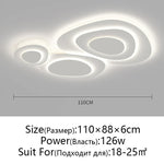 White LED Ceiling Lamp for Modern Living Room Bedroom Kitchen Décor