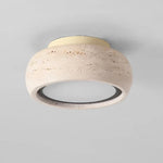 LED Yellow Travertine Flush Mount Ceiling Light Fixtures