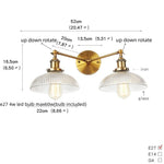 Vintage Loft Art Glass Wall Lamp - LED Study Aisle Bedside Light