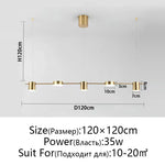 Dimmable LED Ceiling Chandelier for Living Room, Dining, Kitchen - Modern Hanging Light