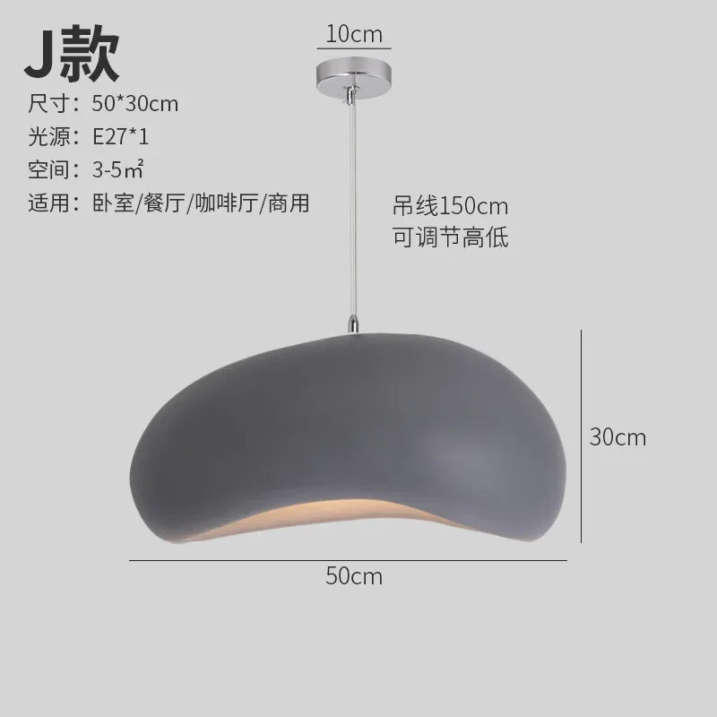 Minimalist Resin Pendant Light: Modern Nordic Chandelier for Restaurant and Bar Counter