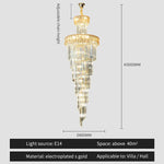 Crystal Chandelier: Elegant Villa Living Room Lighting