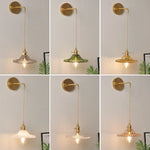 White Glass LED Wall Lamp with Pull Chain Switch, Modern Nordic Design