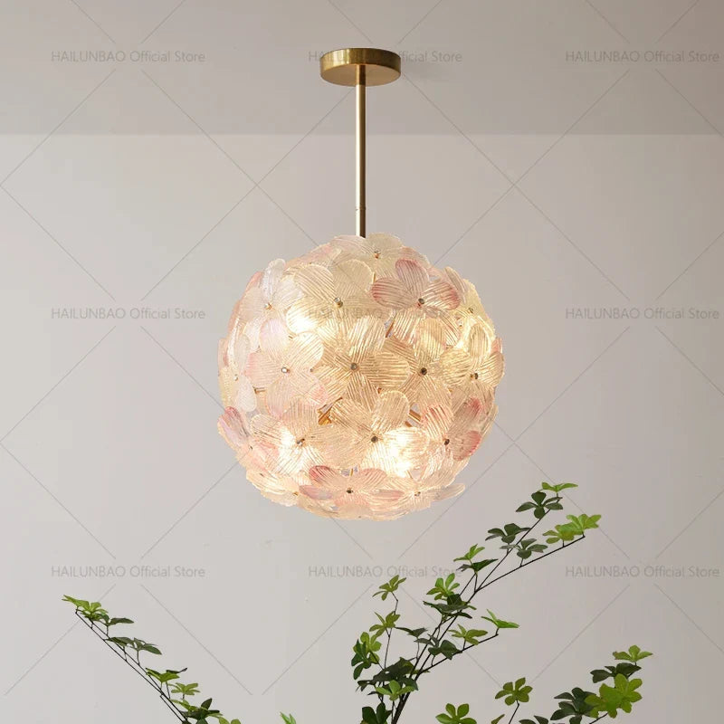 Sweet Cherry Petals Chandelier Study Lamps