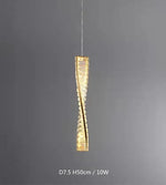 Gold Steel LED Pendant Lights - Luxury Dimmable Suspend Lamp