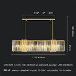 Luxe E14 LED Crystal Pendant Chandelier: Elegant Dining Room Lighting