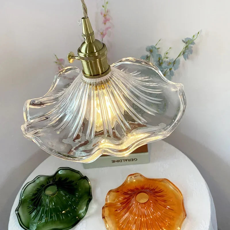 Glass Pendant Lamp for Bedroom Dining Room Chandelier Lighting