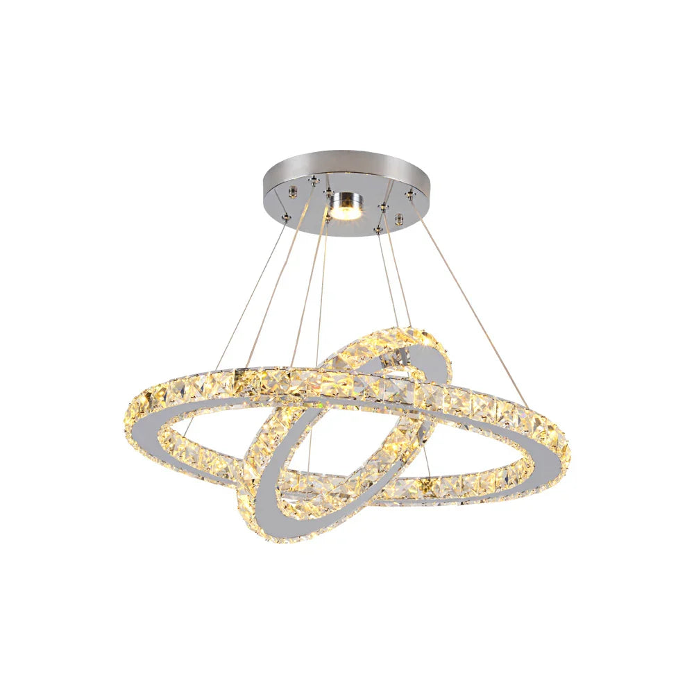 Crystal Chandelier: Luxury LED Pendant Lighting for Living & Dining Room
