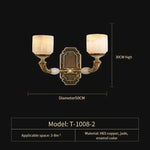 Zinc Alloy European Chandelier with Natural Jade Accent for Villa Living Room