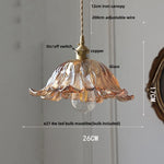 Yellow Glass Wire LED Pendant Light Modern Home Decor Nordic Hanging Lamp