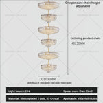 Crystal Duplex Chandelier: New Light Luxury Post-Modern Hall Lighting for High Living Room