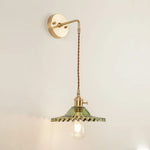 Afralia™ Green Glass LED Wall Light Fixture | Modern Nordic Pull Chain Lamp