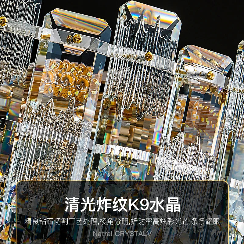 Crystal Light Chandelier: Luxury European Livingroom Lamp 2024 Collection