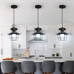 Retro Industrial Pendant Light Fixture for Kitchen Island Dining Room Decor