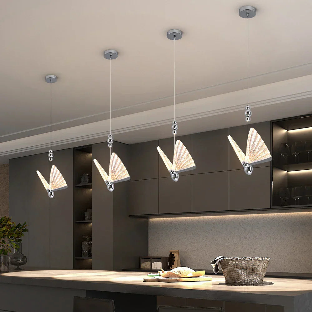 Butterfly LED Pendant Chandelier for Living Room Kitchen Island Decor