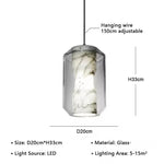 Glass Chandelier Ceiling Pendant Lamp for Living Dining Bedroom