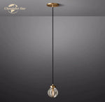 Crystal Pearl LED Chandelier for Bedroom Dining Kitchen - Modern Small Hanging Pendant Light Fixtures