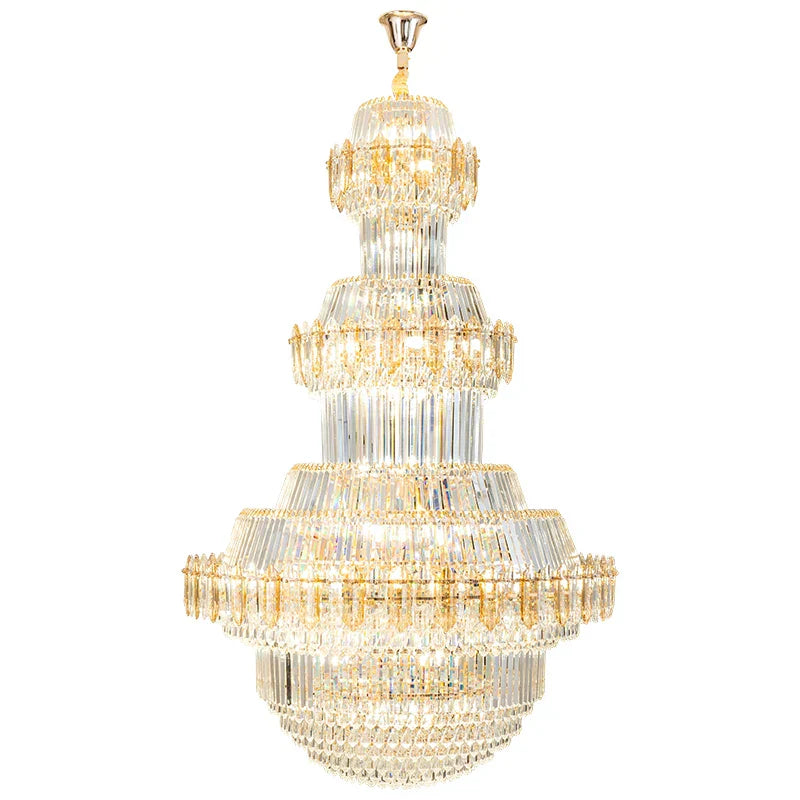 Crystal Chandelier: Villa High Living Room Luxury Lighting