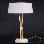 Modern Gold LED Table Lamp with White Lampshade for Luxe Home Decor