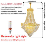 Crystal Chandelier for Duplex & Villa Living Rooms