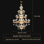 Luxe Crystal Chandelier for Bedroom, Living Room, and Dining Room