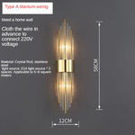 Crystal Copper Wall Lights: Postmodern Luxe Bedroom & Living Room Lighting