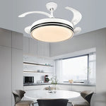 Modern LED Ceiling Fan with Retractable Blades and Remote Control