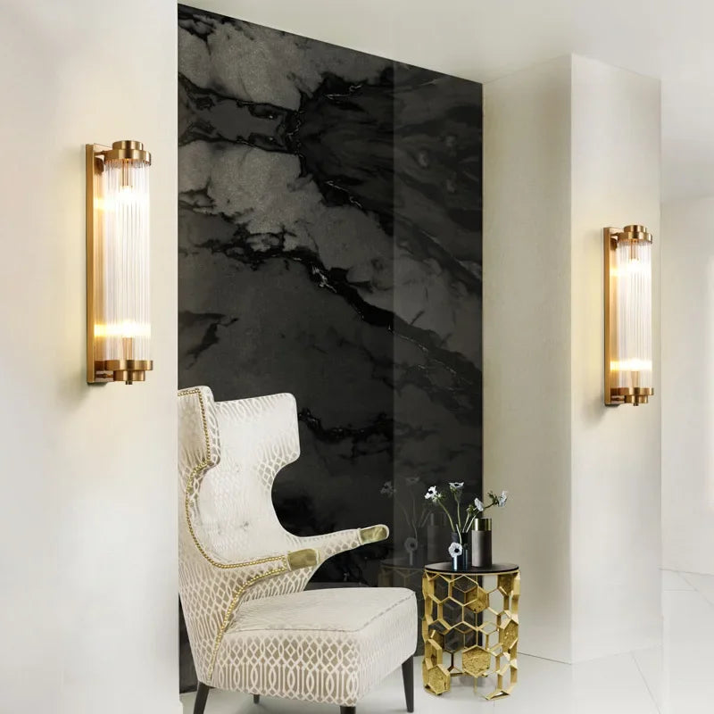 Crystal Wall Lights: Modern Minimalist LED Wall Sconce for Home, Living Room, Bedroom