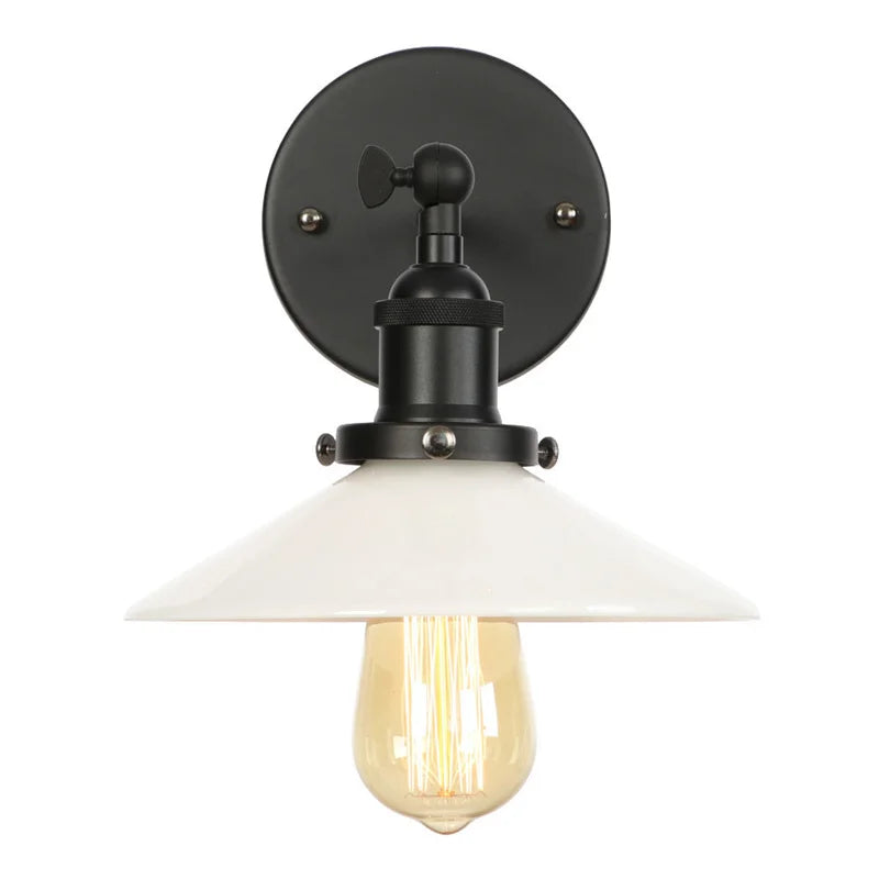 LED Wall Lights: Industrial Style Bedside Lamp for Kitchen, Reading, Cafe - White Class