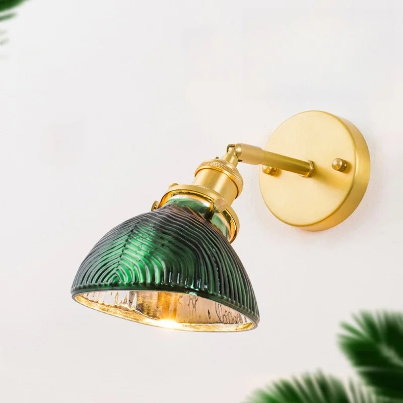 Nordic Glass LED Wall Sconce with Pull Chain Switch for Bedroom and Living Room