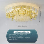 Luxury Crystal Ceiling Light for Living Room, Bedroom, Dining - Modern and Simple